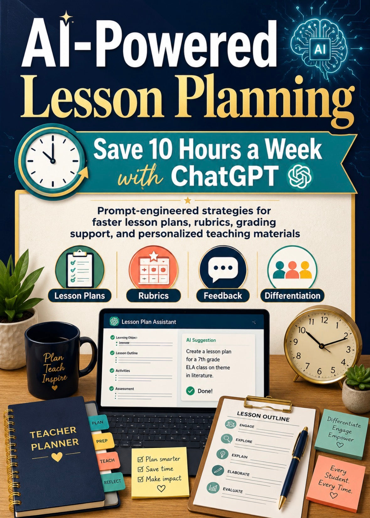 AI-Powered Lesson Planning: ChatGPT Prompts to Save Teachers 10 Hours a Week
